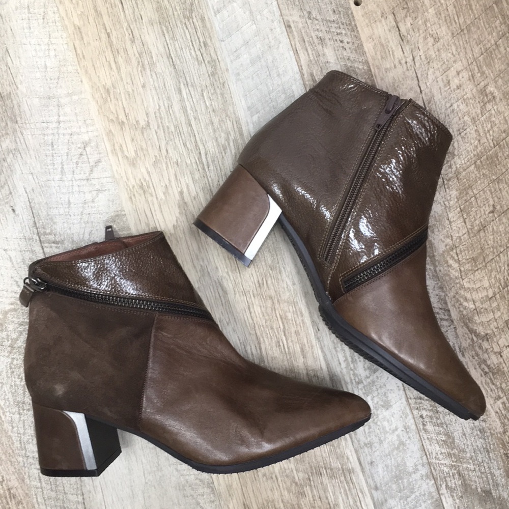 Hispanitas Alondra Leather Paneled Bootie Size 6